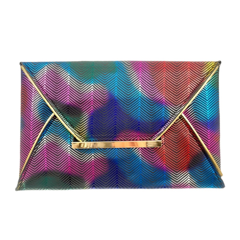 Colorful Fashion Envelope Style Clutch Handbag Purse New In Original Packaging
